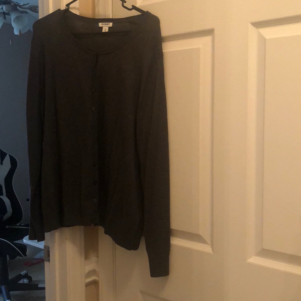 Charcoal gray cardigan